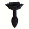 Detachable Waterproof Black Rose Silicone Butt Plug Adult Sex Toy