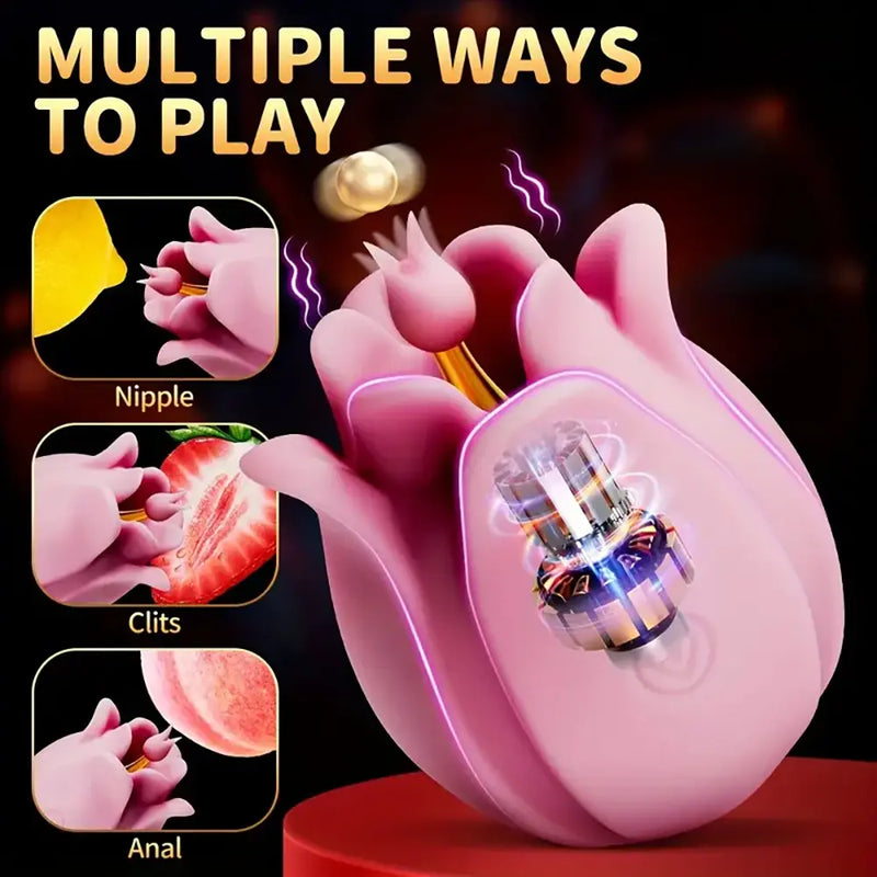 Rose Tongue Licking Vibration Sex Toy For Women Sex Toy Orgasm