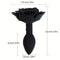 Detachable Waterproof Black Rose Silicone Butt Plug Adult Sex Toy