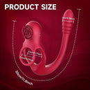 Upgraded Vibrating Penis Ring Rose Clitoris Vibrator With Butt Plug