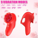 Silicone Clitoral Nipple Stimulator Rose Finger Vibrator Women Toy