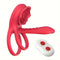 Vibrating Cock Ring With Rose Clitoral Stimulator For Female Sex