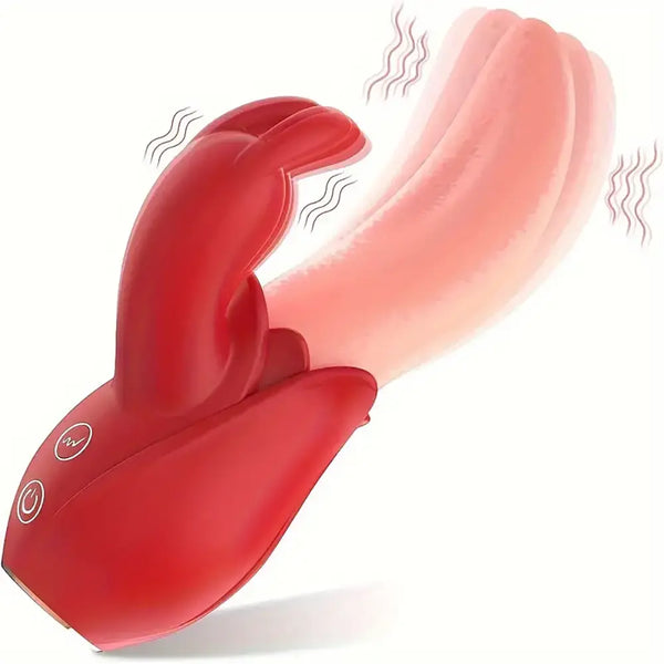 Rose Clitoral Stimulator Rabbit Tongue Licking Vibration Adult Toy