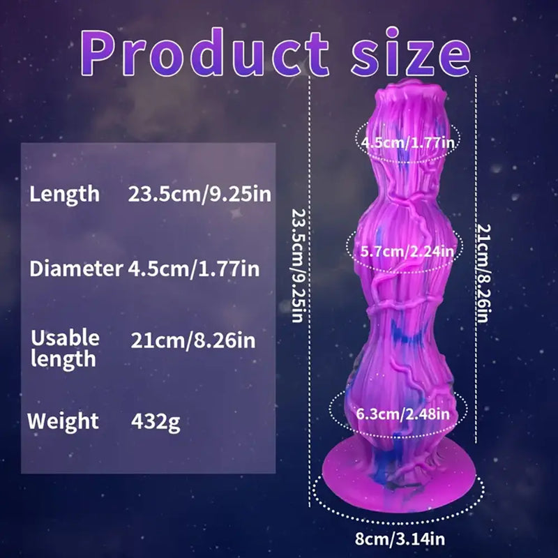 Soft Silicone Flower Rose Dragon Dual Knots Monster Dog Dildo