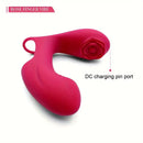 Unisex App-controlled Rose Real Silicone Finger Vibrating Sex Toy