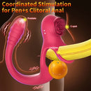 Upgraded Vibrating Penis Ring Rose Clitoris Vibrator With Butt Plug