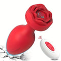 Remote Control Anal Toy 10 Vibrating Modes Rose Vibrator Butt Plug