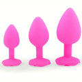 Rose Base Waterproof Silicone Rose Butt Plug Kit Adult Anal Sex Toy