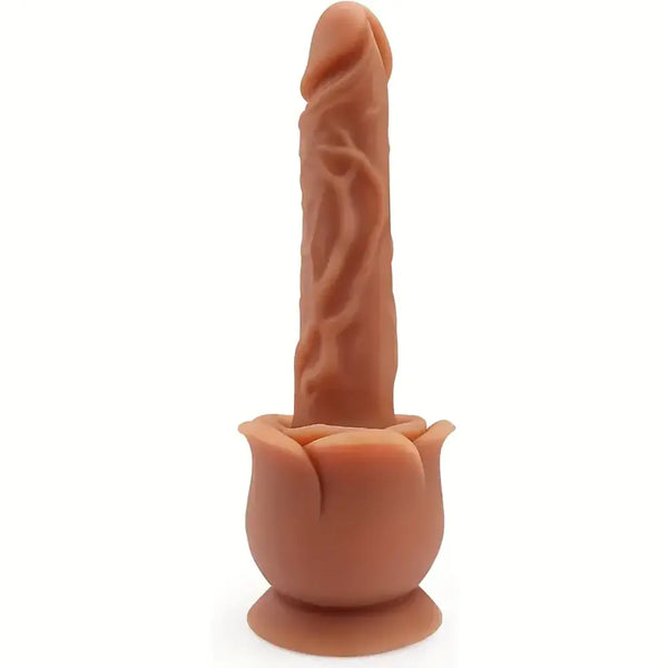 9.44 inch Rose Toy Dildo Body Safe Lifelike Suction Cup Rose Dildo