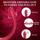 Upgraded Vibrating Penis Ring Rose Clitoris Vibrator With Butt Plug