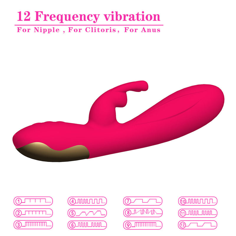 Silicone G Spot Stimulating USB Charging Rabbit Vibrator