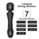 AV Wand Double Heads Waterproof Heating Vibrator