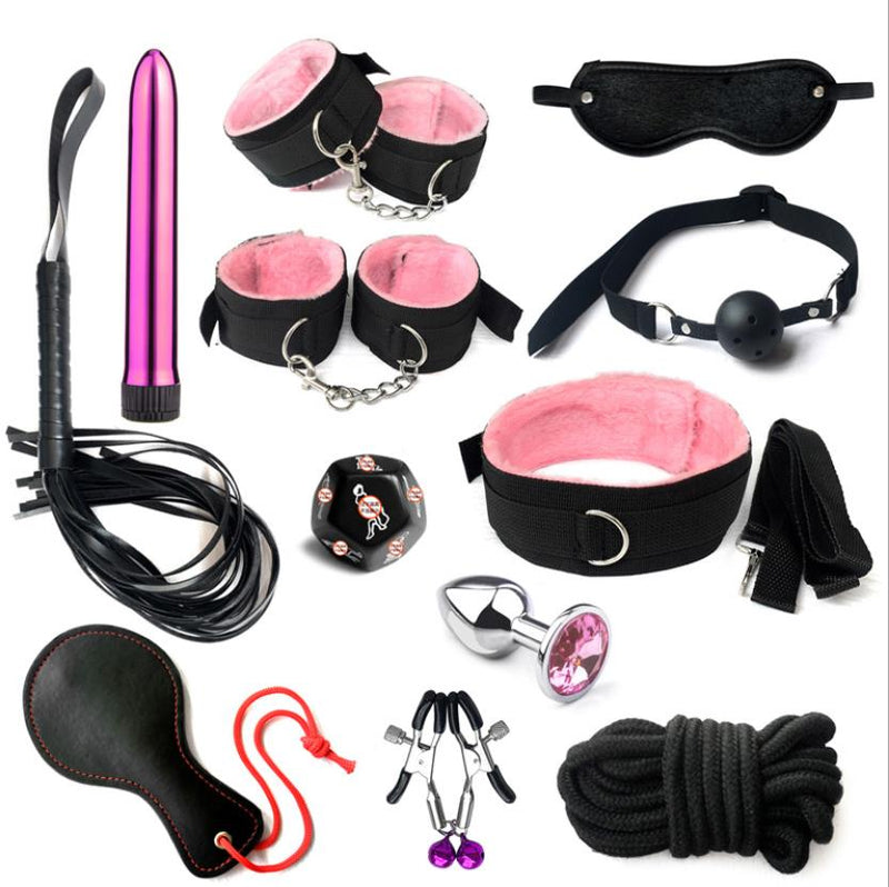 BDSM Bondage Set Restraint Kit Cuffs System Game Toys for Women Men Couple  Adult