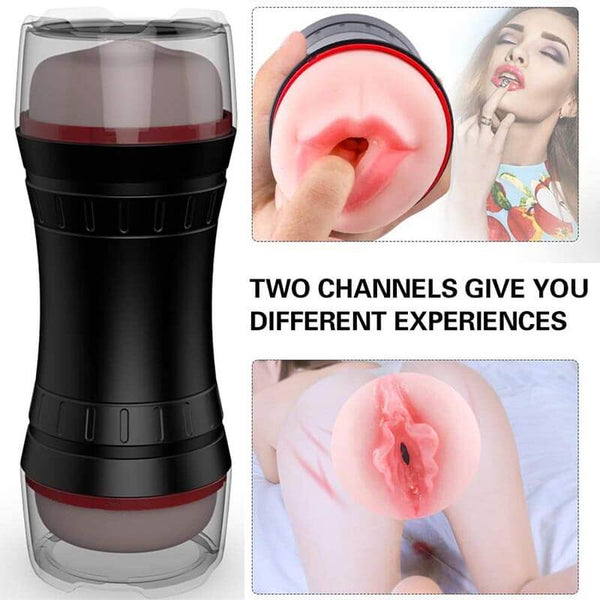 Pussy To Mouth Deep Throat Oral Sex Toy Male Stroker Toy - Adult Toys 